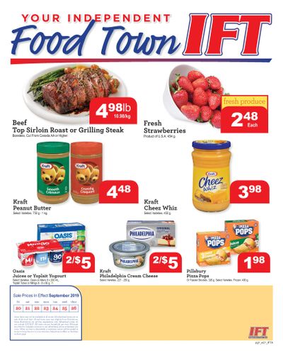 IFT Independent Food Town Flyer September 20 to 26