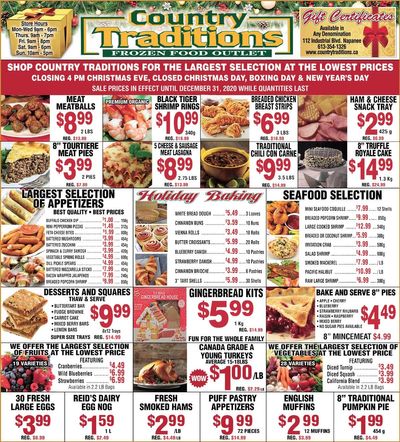 Country Traditions Flyer December 17 to 31