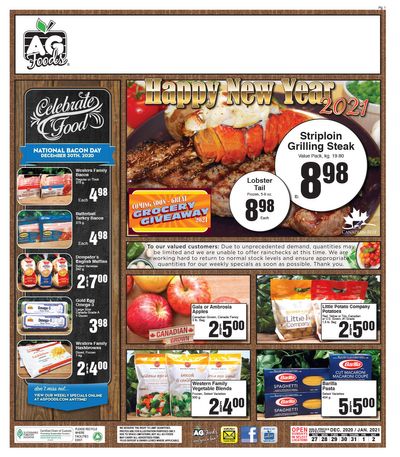 AG Foods Flyer December 27 to January 2