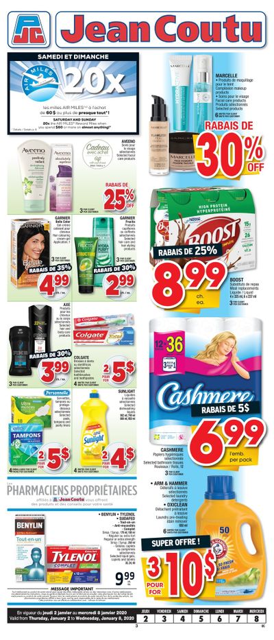 Jean Coutu (QC) Flyer January 2 to 8