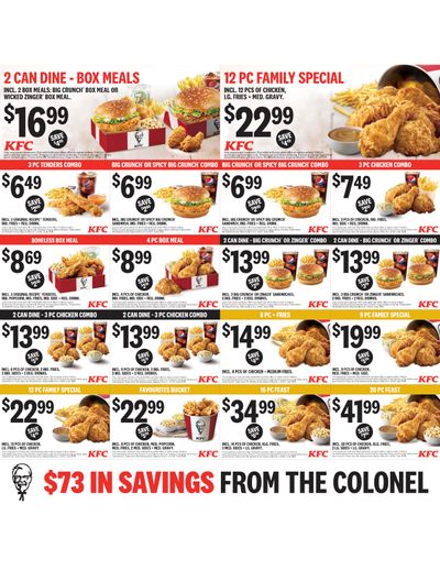 KFC Canada Mailer Coupons (NB, NS & PE), until March 1