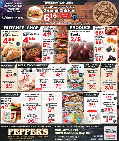 Pepper's Foods Flyer December 31 to January 6