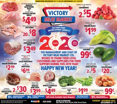 Victory Meat Market Flyer December 31 to January 4