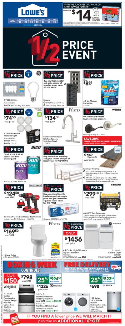 Lowe's Flyer January 2 to 8