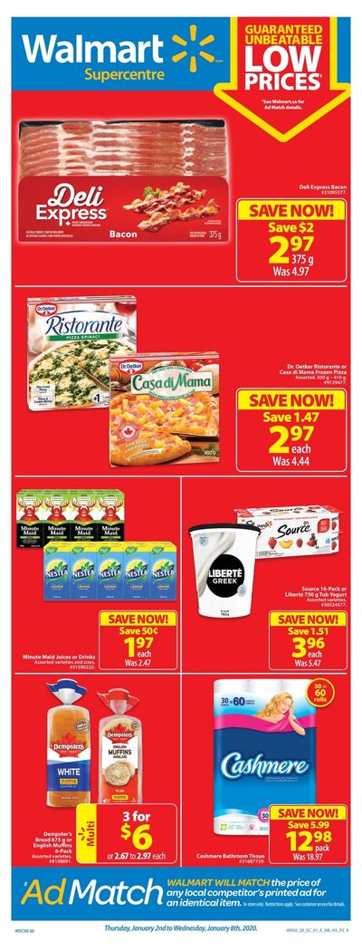 Walmart Supercentre (Atlantic) Flyer January 2 to 8