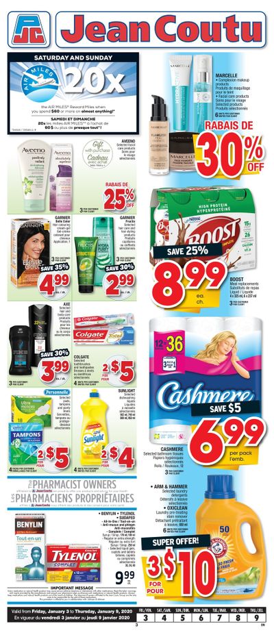 Jean Coutu (ON) Flyer January 3 to 9