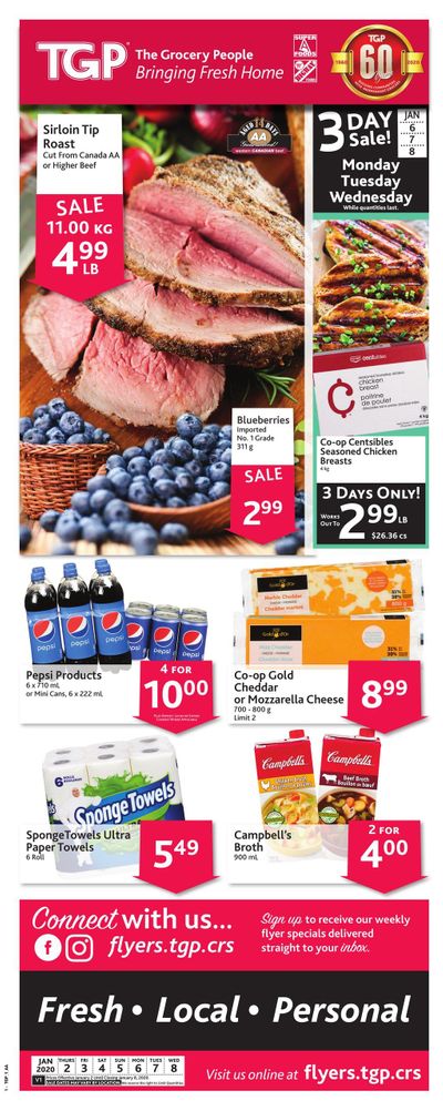 TGP The Grocery People Flyer January 2 to 8