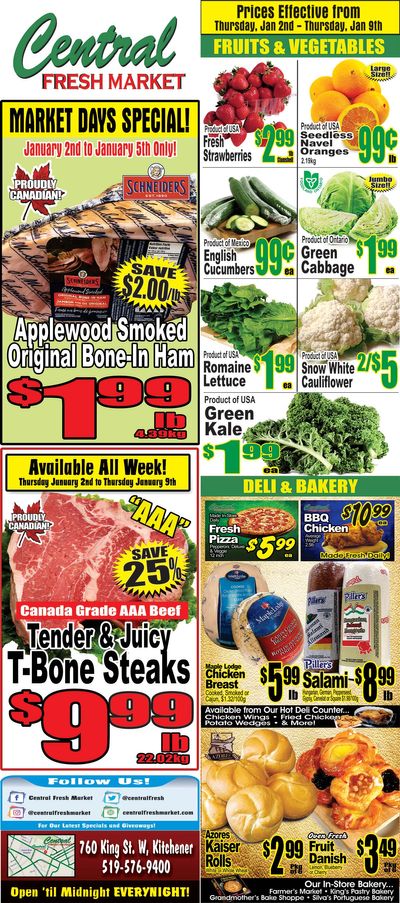 Central Fresh Market Flyer January 2 to 9