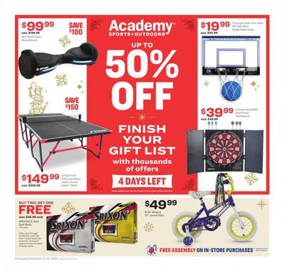 Academy Sports Weekly Ad Flyer December 21 to December 24
