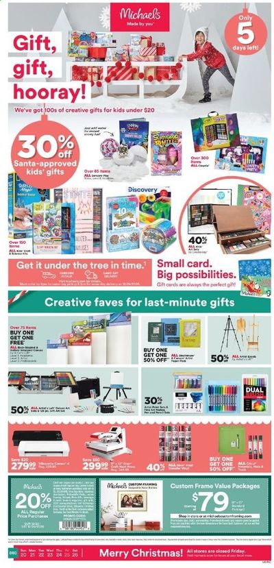 Michaels Weekly Ad Flyer December 20 to December 26