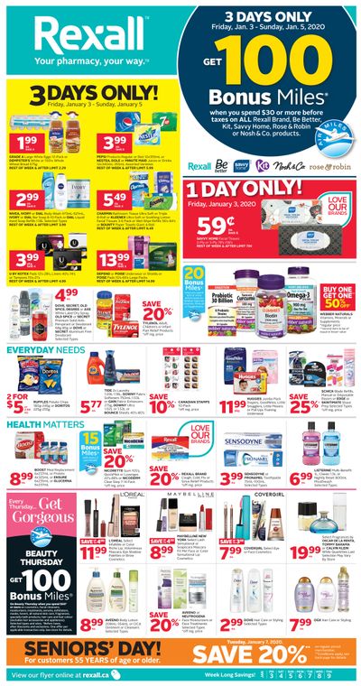 Rexall (ON) Flyer January 3 to 9