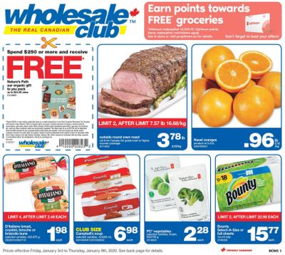 Real Canadian Wholesale Club Flyer January 3 to 9