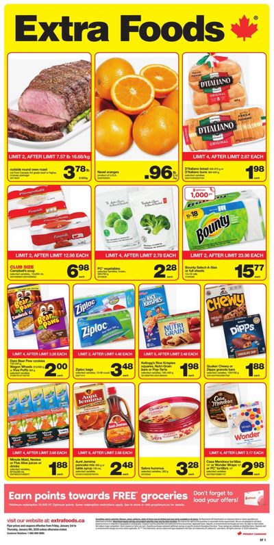 Extra Foods Flyer January 3 to 9