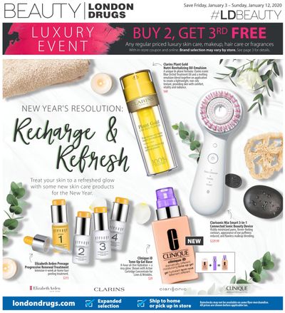 London Drugs Beauty Luxury Event Flyer January 3 to 12