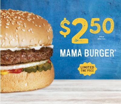 A&W Canada Promotions & Coupons: Mama Burger Sandwich for $2.50 + Chubby Chicken Burgers for $3.99 + More Deals