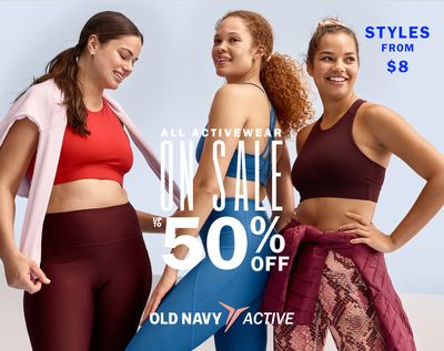 Old Navy Canada Sale: Save up to 50% off Activewear & Jeans, +Extra 20% Off Your Order with Coupon Code + More Deals