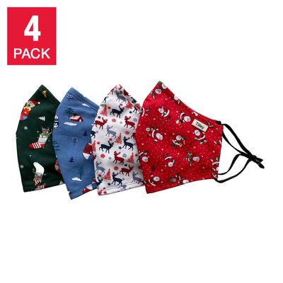 Tilley 3 Layer Holiday Themed Face Cover, 4-pack On Sale for $ 12.99 at Costco Canada