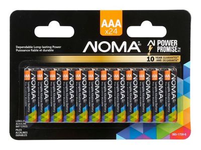 NOMA AAA Alkaline Battery, 30-pk On Sale for $ 9.99 at Canadian Tire Canada