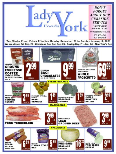 Lady York Foods Flyer December 21 to January 3