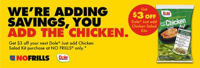 No Frills Canada Coupons: Save $3 On Dole Just Add Chicken Salad Kits