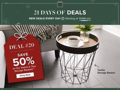 Linen Chest Canada 21 Days of Deals: Today, Save 50% off the Yoshie & Yara Storage Baskets