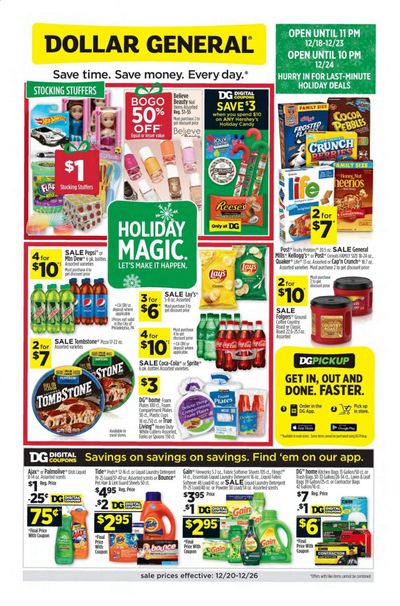 Dollar General Weekly Ad Flyer December 20 to December 26