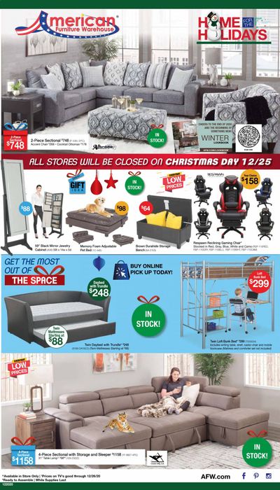 American Furniture Warehouse (CO) Weekly Ad Flyer December 20 to December 26