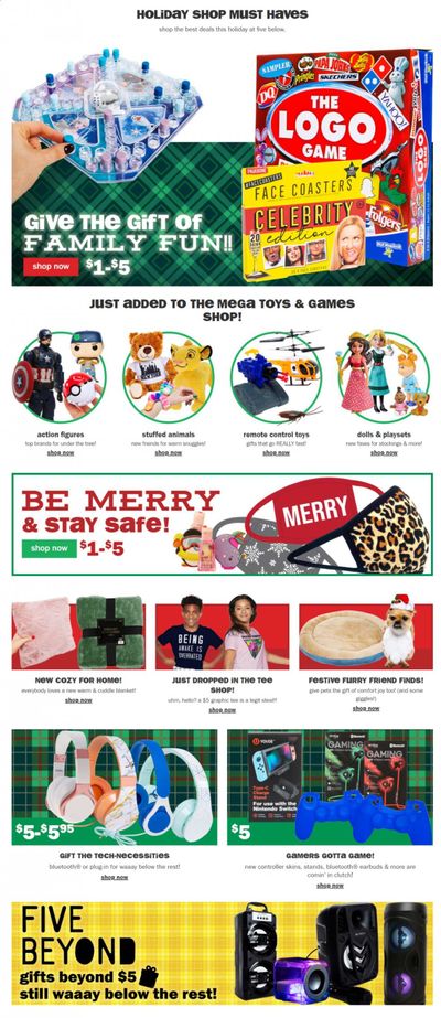 Five Below Weekly Ad Flyer December 21 to December 28