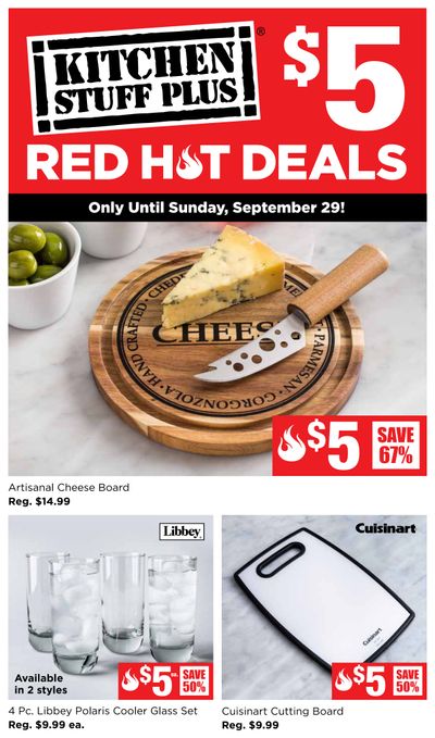 Kitchen Stuff Plus Red Hot Deals Flyer September 23 to 29