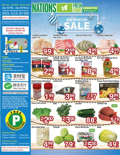 Nations Fresh Foods (Hamilton) Flyer January 3 to 9