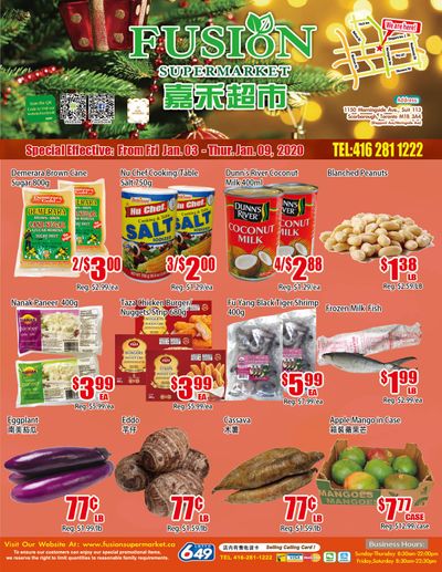 Fusion Supermarket Flyer January 3 to 9