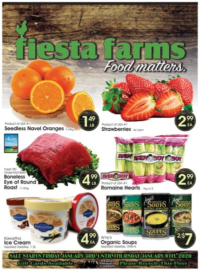 Fiesta Farms Flyer January 3 to 9