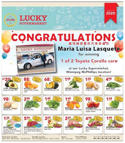Lucky Supermarket (Calgary) Flyer January 3 to 9