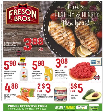Freson Bros. Flyer January 3 to 9