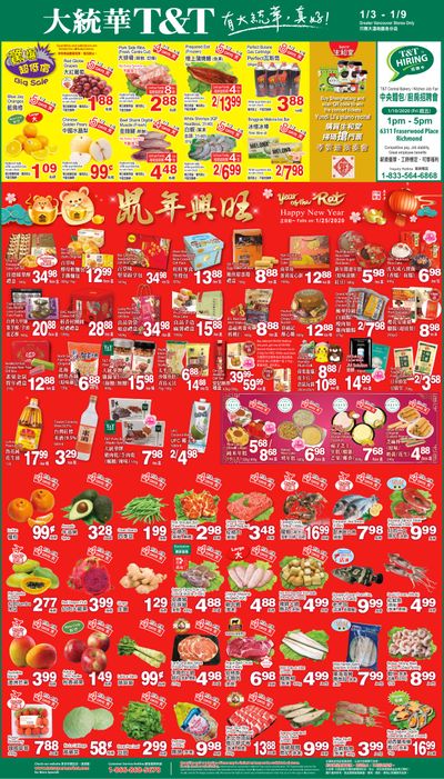 T&T Supermarket (BC) Flyer January 3 to 9