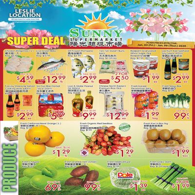 Sunny Supermarket (Leslie) Flyer January 3 to 9
