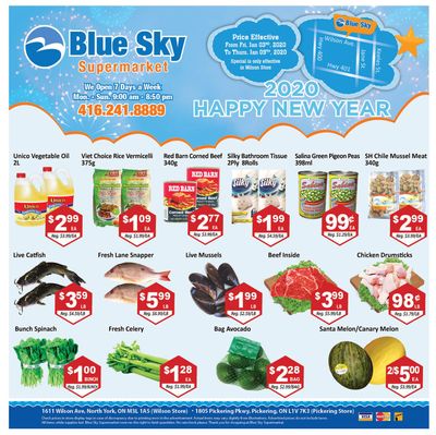 Blue Sky Supermarket (North York) Flyer January 3 to 9