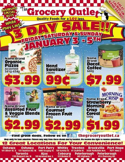 The Grocery Outlet 3-Day Sale Flyer January 3 to 5