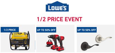 Lowe’s Canada Weekly Sale: 1/2 Price Event + More Deals