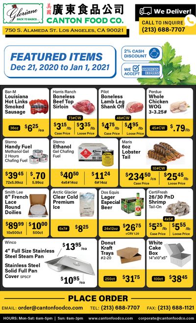Canton Food Co Weekly Ad Flyer December 21, 2020 to January 1, 2021
