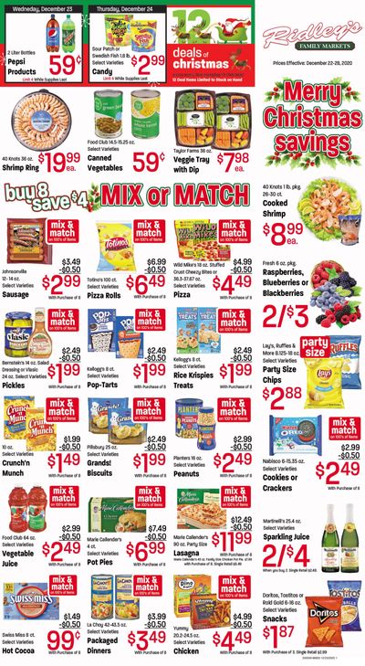 Ridley's Holiday Weekly Ad Flyer December 22 to December 28, 2020