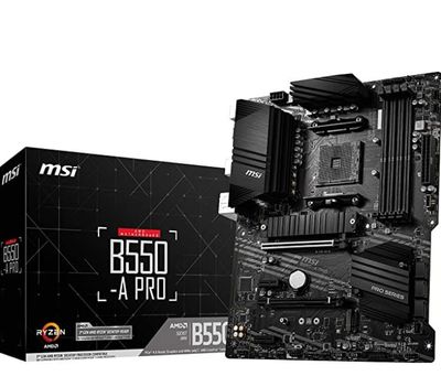 MSI B550-A PRO ProSeries Motherboard (AMD AM4, DDR4, PCIe 4.0, SATA 6Gb/s, M.2, USB 3.2 Gen 2, HDMI/DP, ATX) For $164.99 At Amazon Canada