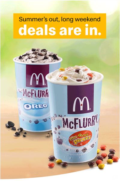 McDonald’s Canada 2 Regular Size McFlurry for only $5.50, Valid for Limited Time