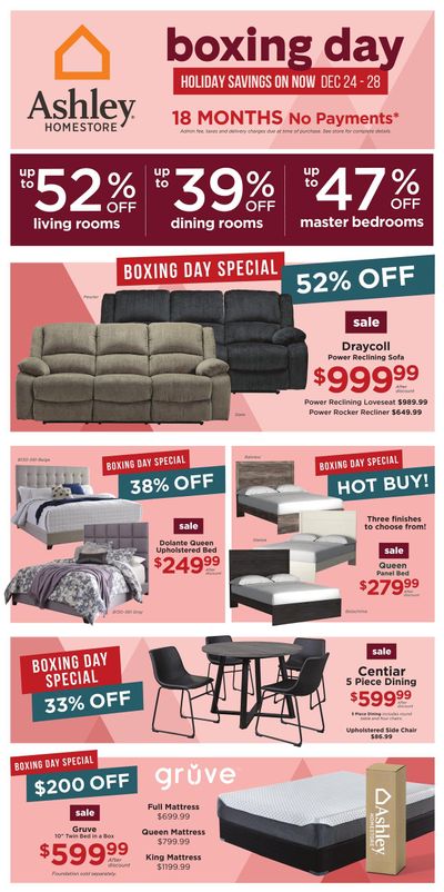 Ashley HomeStore (West) Boxing Day/Week Flyer December 23 to January 5