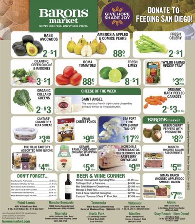 Barons Market Holiday Weekly Ad Flyer December 23 to December 29, 2020