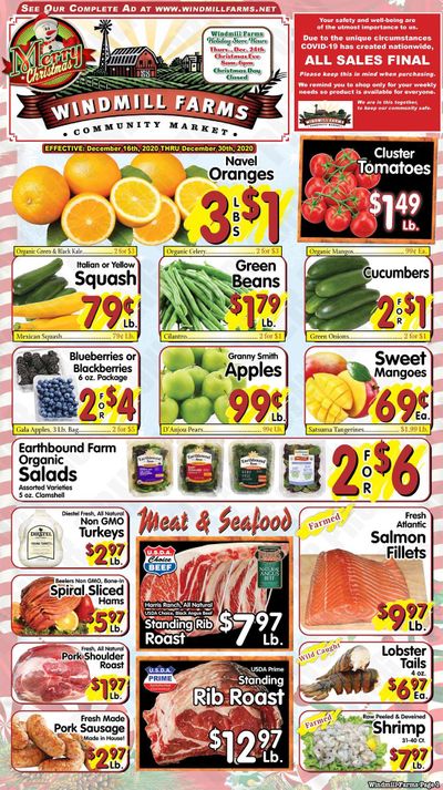 Windmill Farms Holiday Weekly Ad Flyer December 16 to December 29, 2020