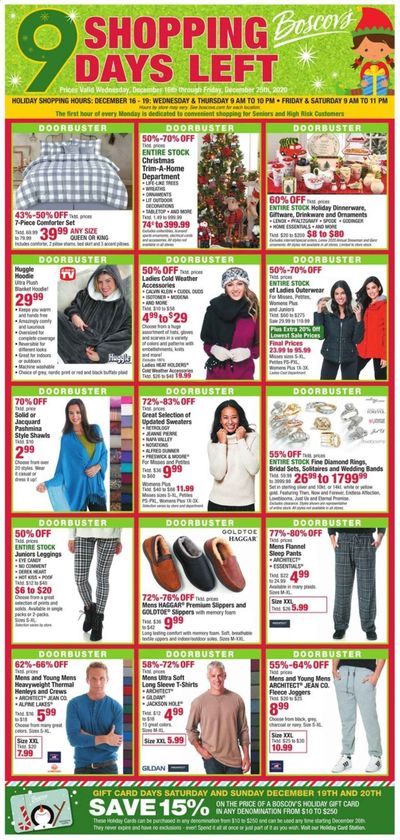 Boscov's Weekly Ad Flyer December 16 to December 25