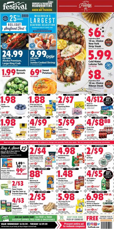 Festival Foods Weekly Ad Flyer December 23 to December 29 Festival Foods Weekly Ad Flyer December 23 to December 29