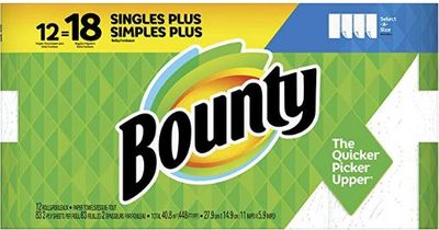 Bounty Select-A-Size Paper Towels, White, 12 Single Plus Rolls (Equal to 18 Regular Rolls) For $15.97 At Amazon Canada Bounty Select-A-Size Paper Towels, White, 12 Single Plus Rolls (Equal to 18 Regular Rolls) For $15.97 At Amazon Canada
