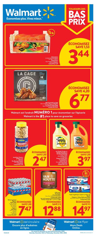 Walmart (QC) Flyer December 26 to 30